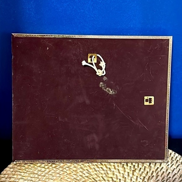 Vintage Framed Handmade Floral Rolled Quilling Paper Art 9” x 11” - Picture 3 of 4